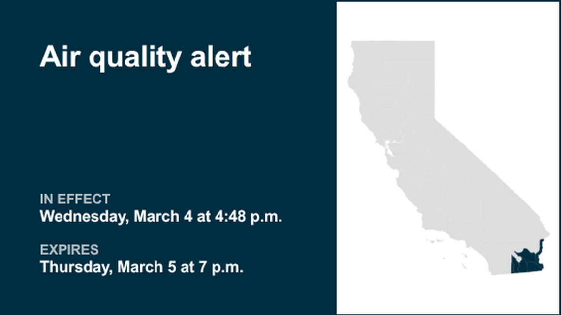 Air quality alert issued for Southern California Thursday 