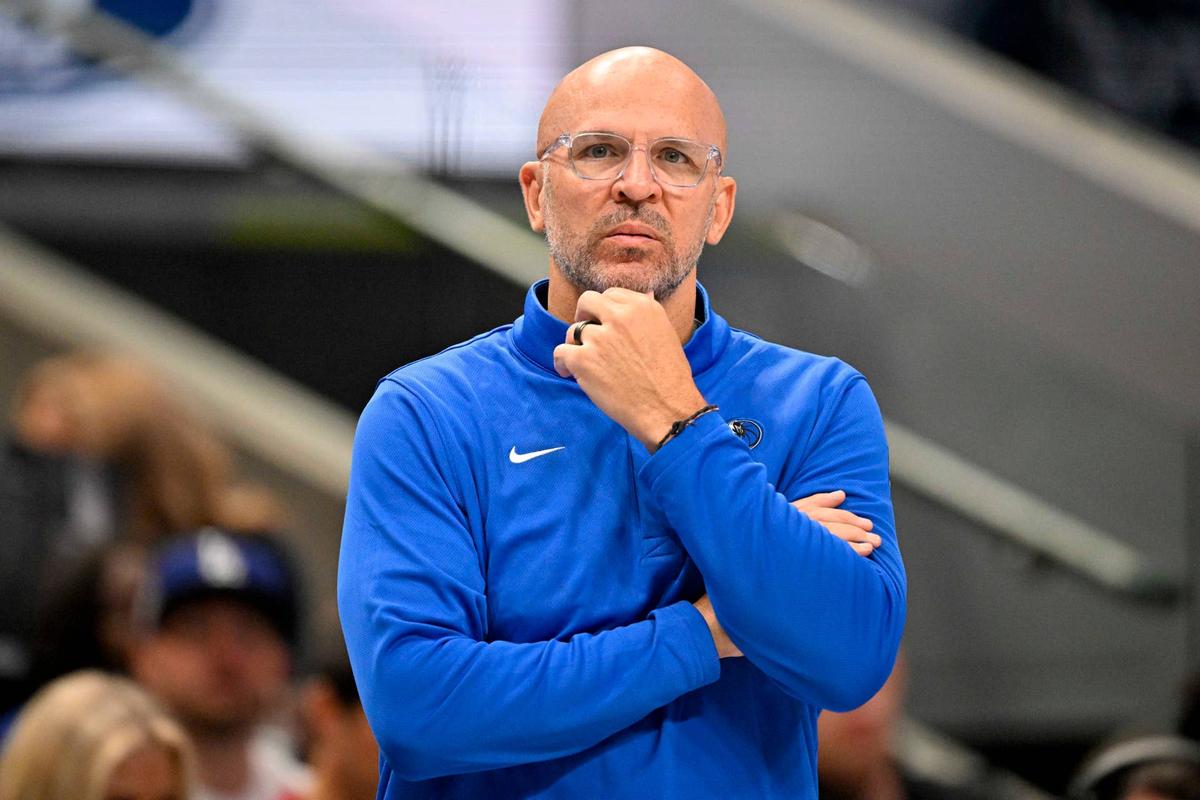  Former Dallas Mavericks head coach Jason Kidd during a game against the Minnesota Timberwolves at the American Airlines Center. Jerome Miron-Imagn Images
