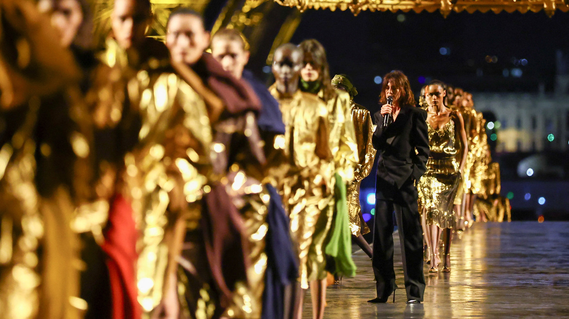 Saint Laurent goes for gold in Paris show that may be Vaccarello's finale 