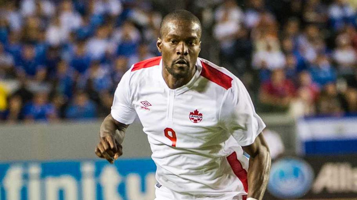  Tosaint Ricketts sports Canada's white jersey in the 2015 Gold Cup. | Shaun Clark/Getty Images 