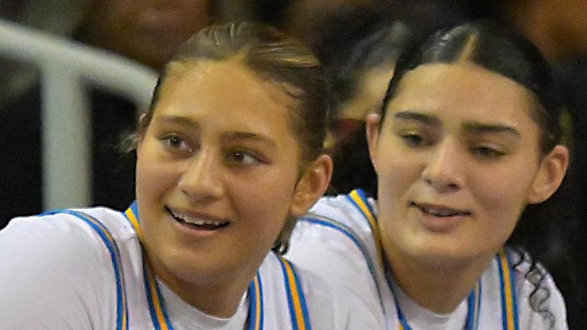  Dec 20, 2025; Los Angeles, California, USA; UCLA Bruins guard Gabriela Jaquez (11), forward Sienna Betts (16) and center Lauren Betts (51) look on from the bench during the second half against Long Beach State Beach at Pauley Pavilion presented by Wescom Financial. Mandatory Credit: Jayne Kamin-Oncea-Imagn Images | Jayne Kamin-Oncea-Imagn Images 