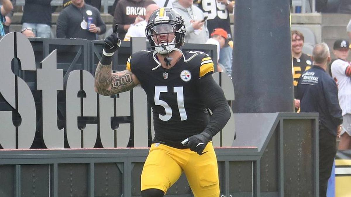  Oct 12, 2025; Pittsburgh, Pennsylvania, USA; Pittsburgh Steelers linebacker Nick Herbig (51) takes the field against the Cleveland Browns at Acrisure Stadium. Mandatory Credit: Charles LeClaire-Imagn Images | Charles LeClaire-Imagn Images 