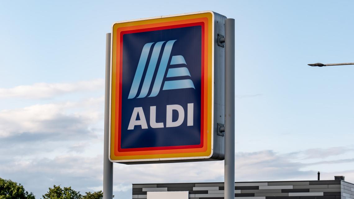 Aldi store sign.