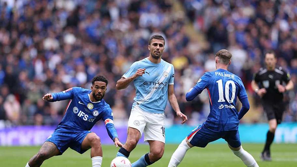 Rodri (middle) returned to the City team after a month out of action. | Alex Livesey/Danehouse/Getty Images 