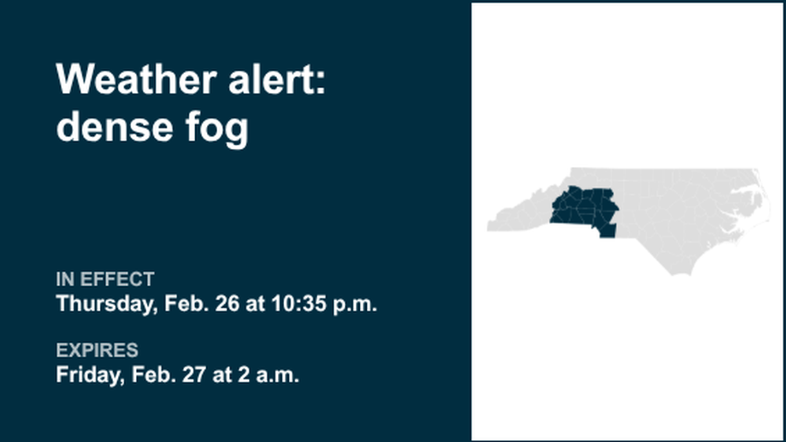 UPDATE: Weather alert affecting North Carolina until Friday morning, says the NWS 