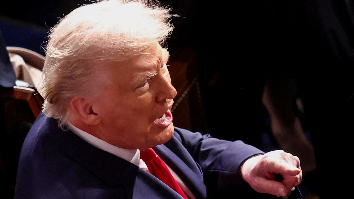 U.S. President Donald Trump arrives to deliver the State of the Union address to a joint session of Congress in the House Chamber at the U.S. Capitol in Washington, D.C., U.S., February 24, 2026.  REUTERS/KEVIN LAMARQUE