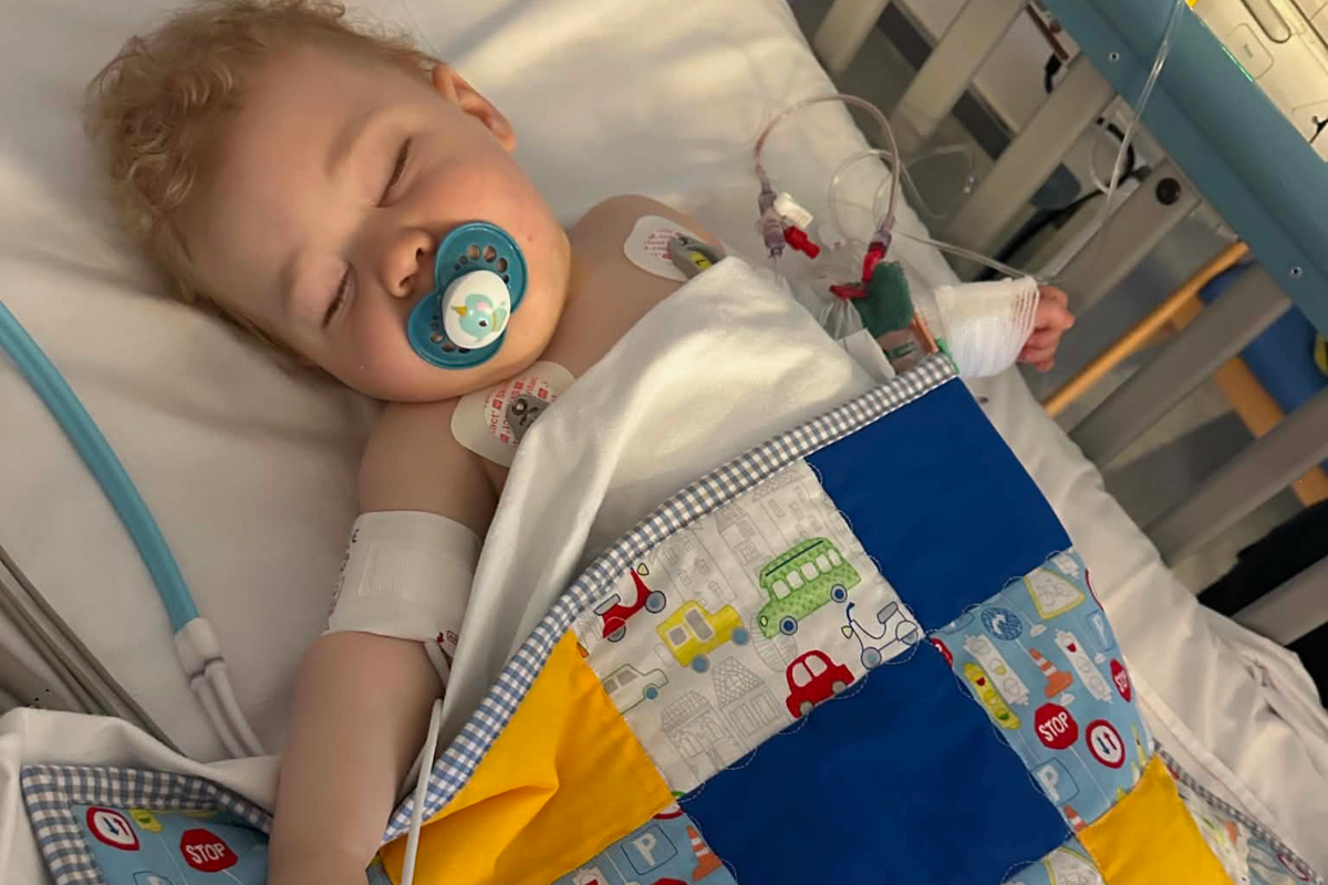  Finley in the hospital. 
