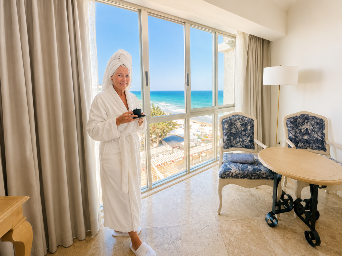  Slow mornings with ocean views became one of my favorite parts of staying at Sandos Cancun, a Cancun all inclusive adults only resort in Cancun's Hotel Zone. Photo credit: Shelly Peterson 