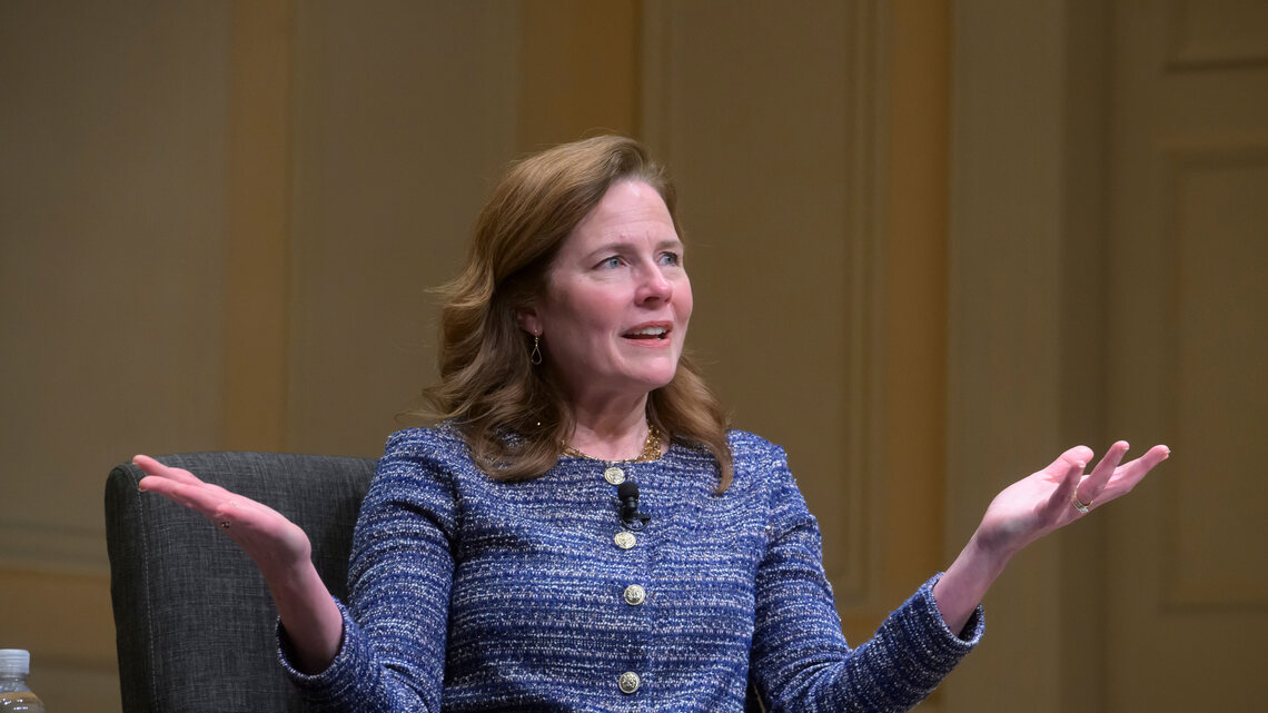 Barrett Says SCOTUS Liberals Rely on ‘Fictional Premise' in Their Dissent 