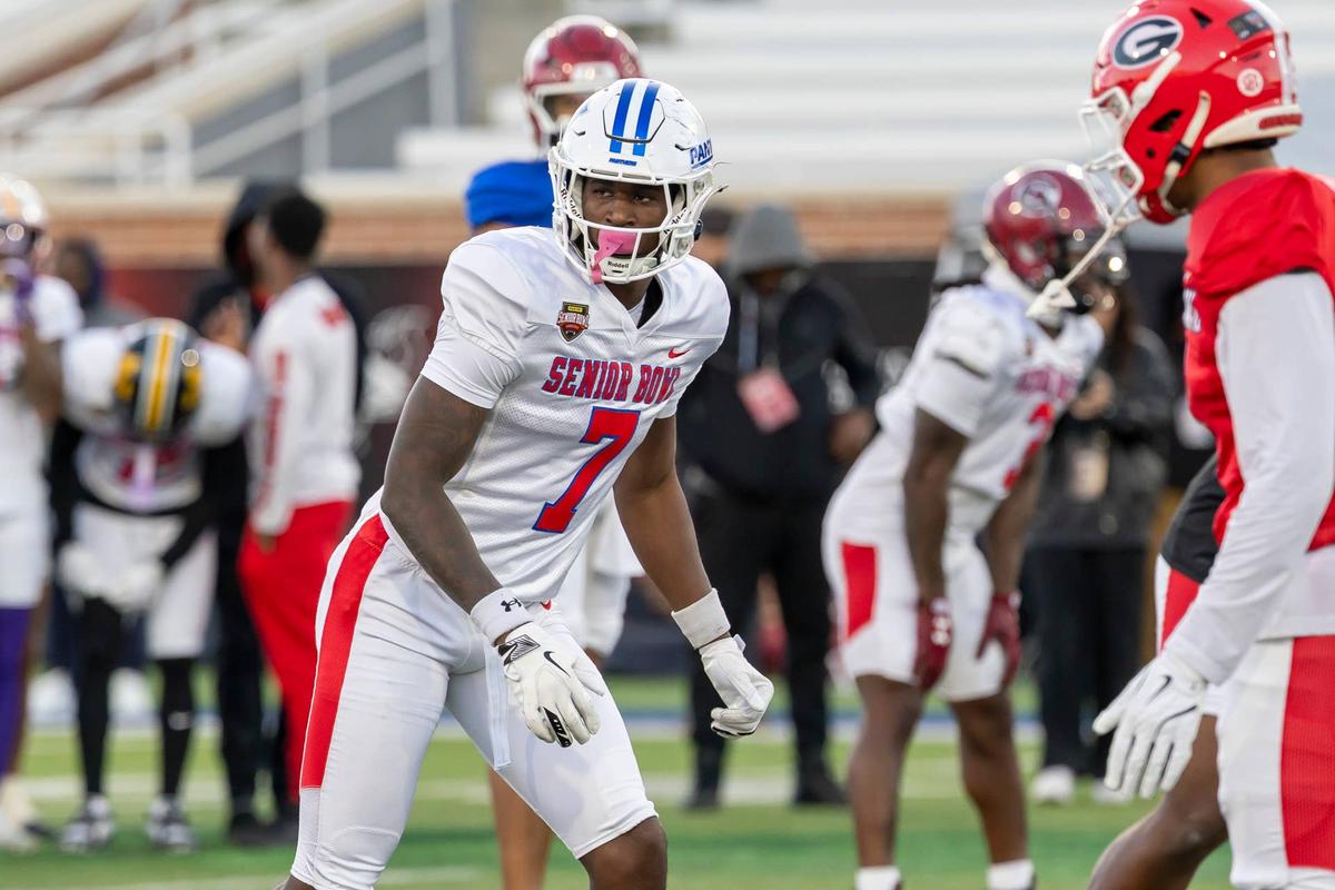  Ted Hurst was impressive against top competition at the Senior Bowl. (Vasha Hunt-Imagn Images)