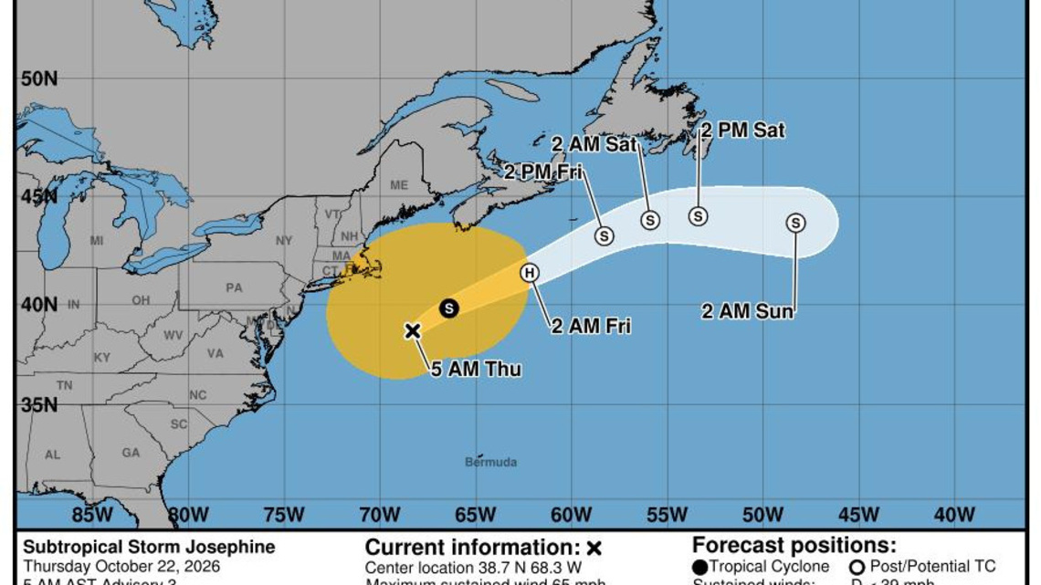 Strong Outer Banks nor’easter becomes Subtropical Storm Josephine