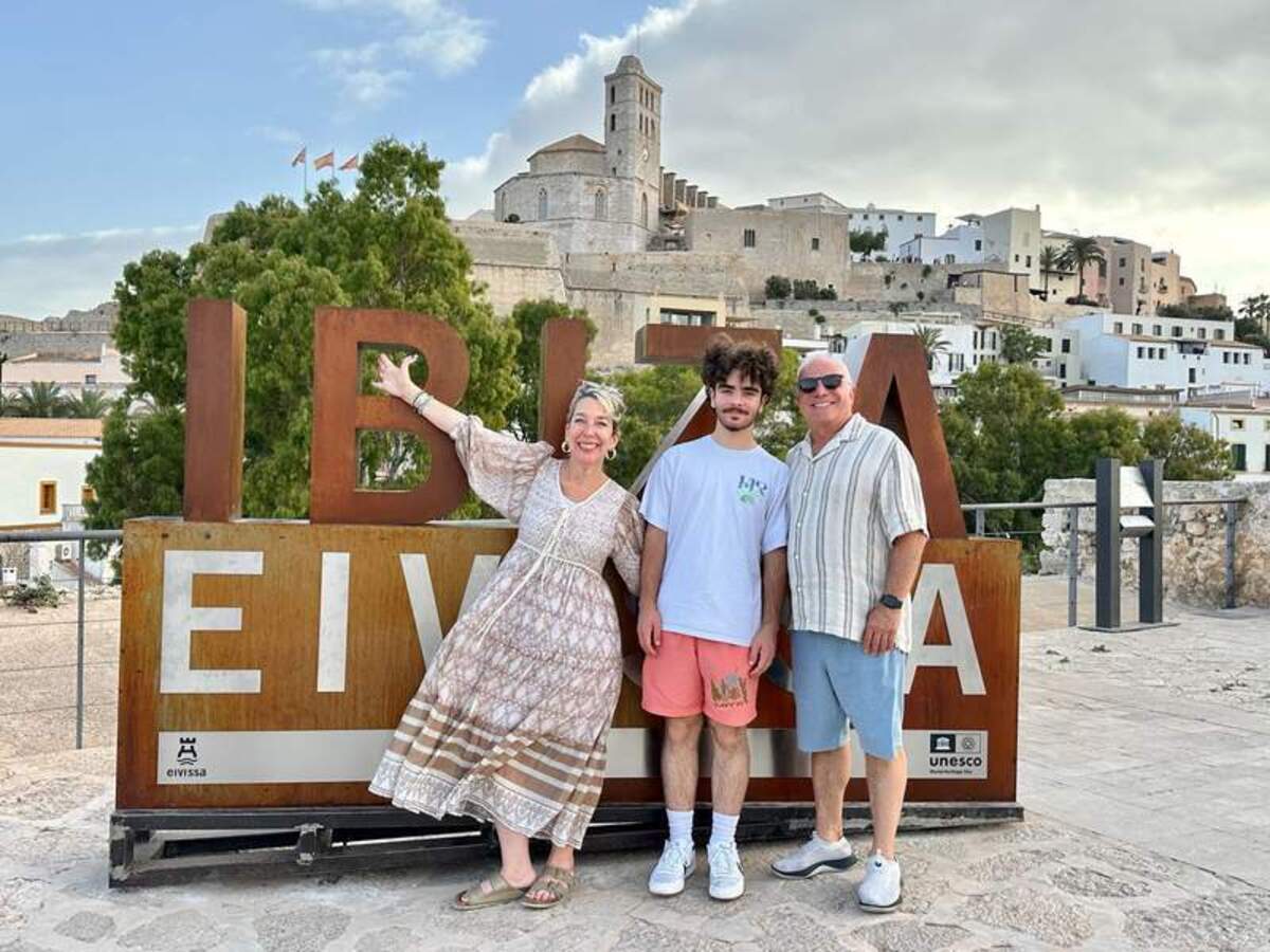  Insta-moment in front of the famed Eivissa (Ibiza) sign. Photo credit: Margot Black 