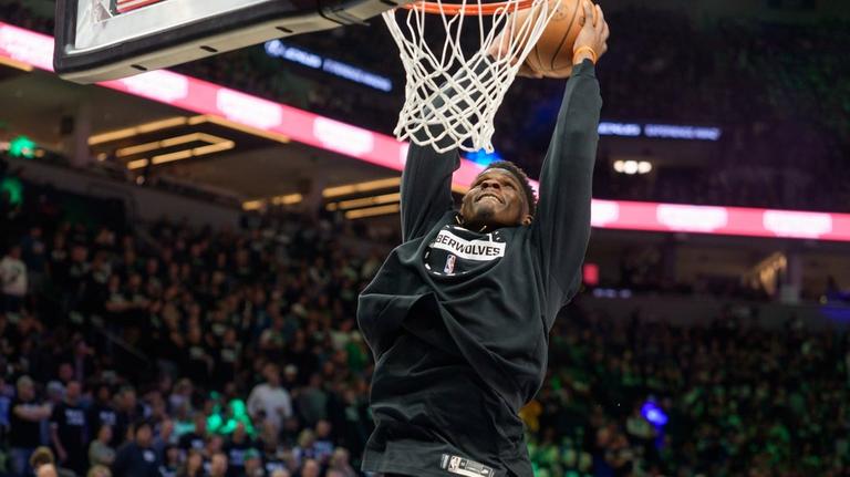 Wolves dub Anthony Edwards (knee) questionable for Game 1 vs. Spurs 