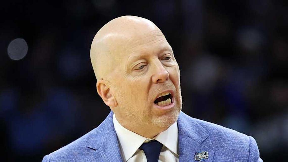  Mar 20, 2026; Philadelphia, PA, USA; UCLA Bruins head coach Mick Cronin reacts in the second half during a first round game of the men's 2026 NCAA Tournament at Xfinity Mobile Arena. Mandatory Credit: Bill Streicher-Imagn Images | Bill Streicher-Imagn Images 