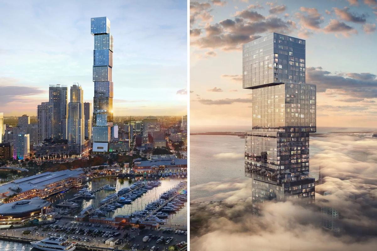  Renderings of the Waldorf Astoria Hotel & Residences Miami. 