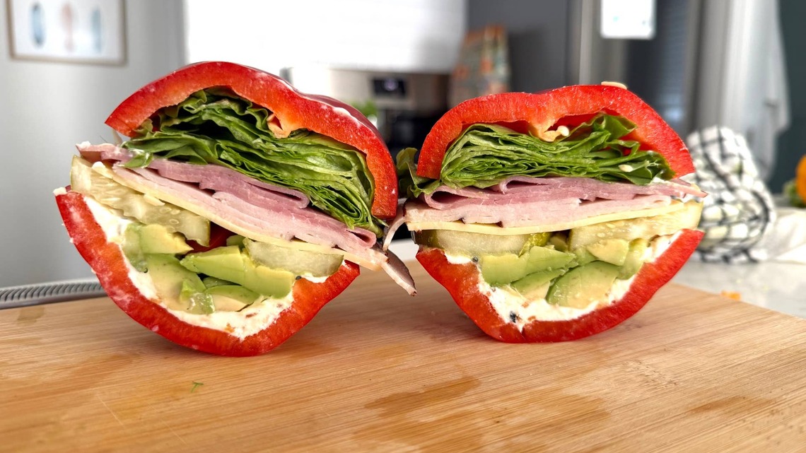 I Tried the Viral Bell Pepper Sandwich and It's the Crunchy Lunch I Didn't Know I Needed
