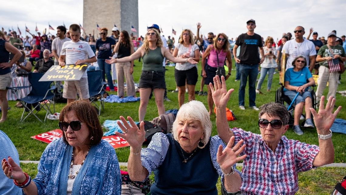 Trump-backed faith event features conservative Christians as critics decry blurring of church-state lines 
