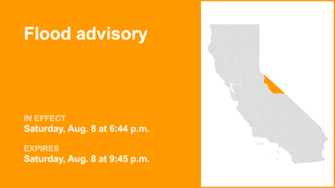 UPDATE: The current flood advisory for Mono County will be expiring at 9:45 p.m. 