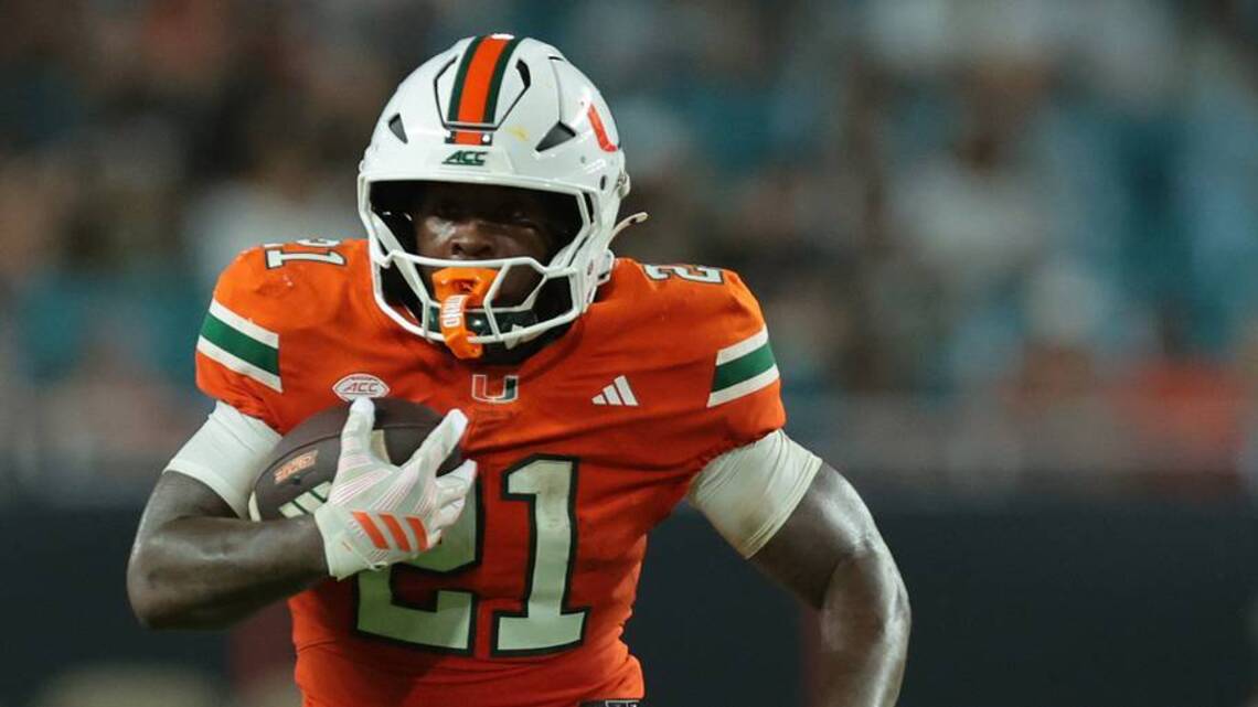 Rising Miami Running Back Named ACC Rookie of the Week