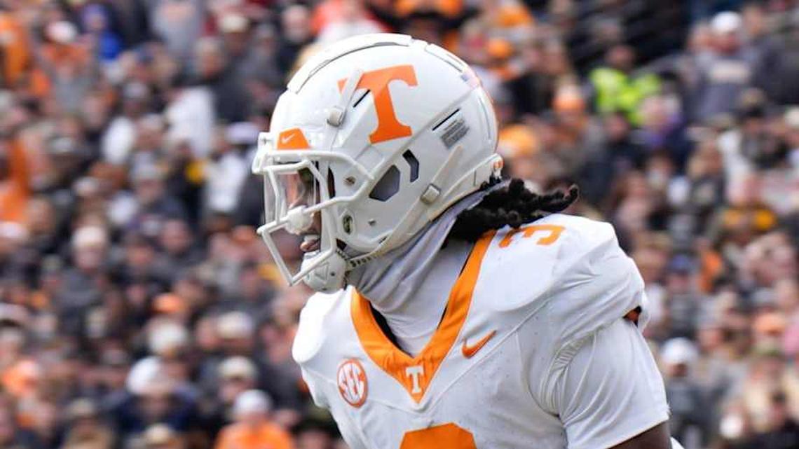  Tennessee defensive back Jermod McCoy (3) reacts after gaining control of a fumble during the second quarter at FirstBank Stadium in Nashville, Tenn., Saturday, Nov. 30, 2024. | Stephanie Amador / The Tennessean / USA TODAY NETWORK via Imagn Images 