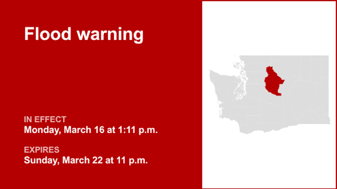 Flood warning affecting Chelan County until Sunday night 