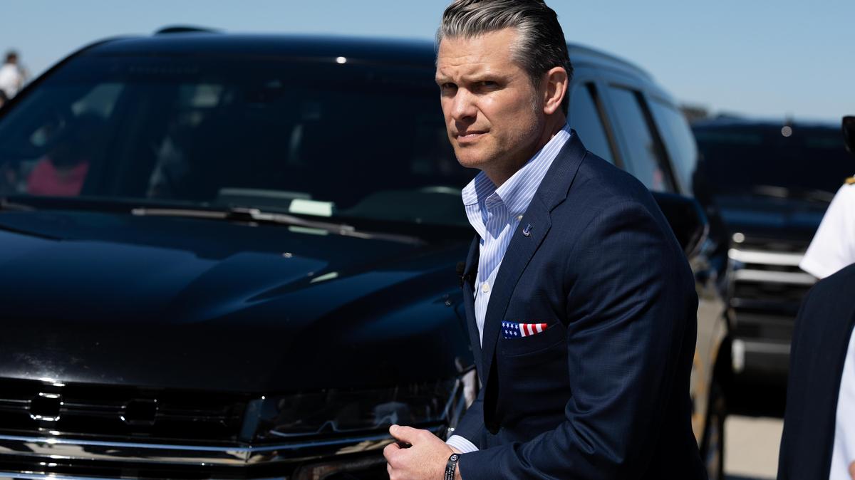 The USS Gerald Ford Returns To Homeport After Supporting Operation Epic Fury In The Mideast. NORFOLK, VIRGINIA - MAY 16: U.S. Secretary of War Pete Hegseth returns to his vehicle after greeting sailors from the Gerald R. Ford Carrier Strike Group at Naval Station Norfolk on May 16, 2026 in Norfolk, Virginia. The USS Gerald R. Ford returned home to Virginia after an 11-month deployment, the longest since the Vietnam War, after supporting the U.S. war with Iran and the capture of Nicolás Maduro when he was Venezuela’s president. (Photo by Mike Kropf/Getty Images)