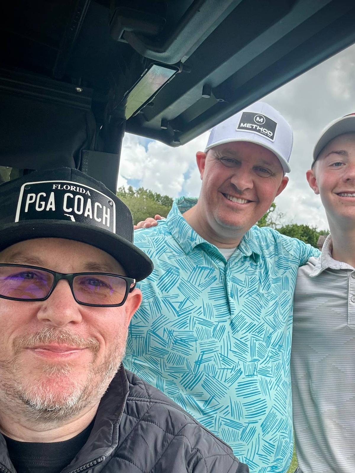  Elliott's time remotely coaching kids like Brevin Bennett (pictured with his dad, Josh) from Norwich, NY and Bennett Paden from Oxford, NY, has kept his Central New York roots strong from his longtime home in the Orlando, FL area. Brevin and Josh are pictured here in a recent visit with Brendon at his academy in Longwood, FL.