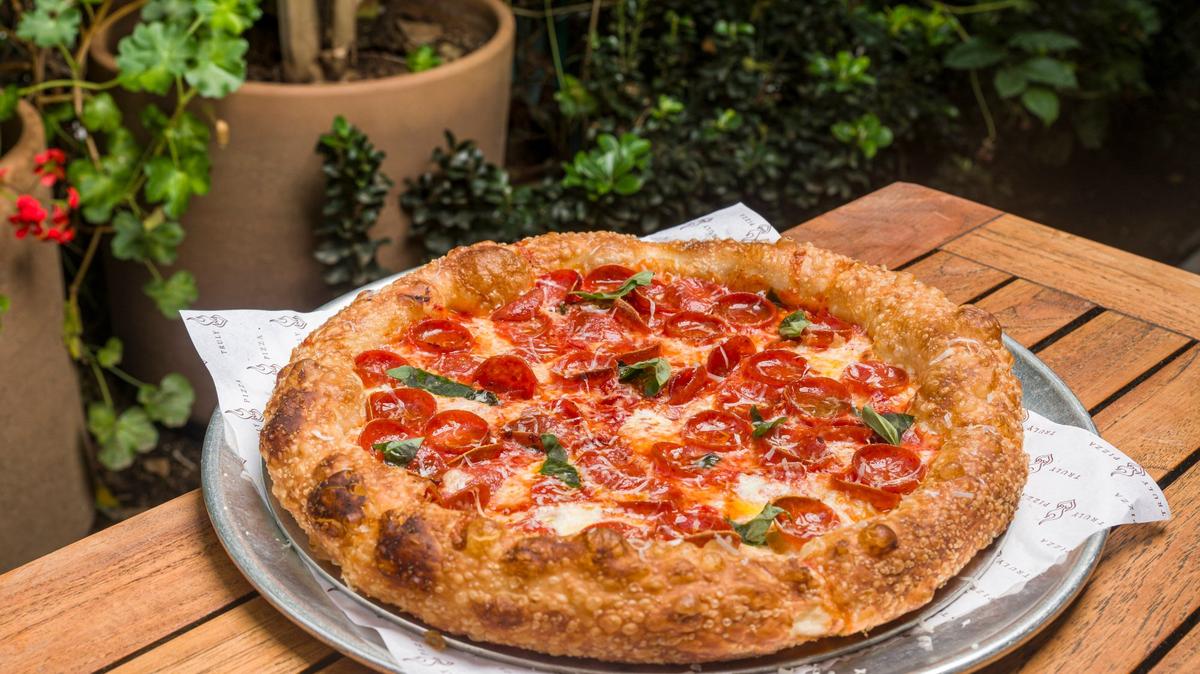 The crispy pepperoni pizza at Truly Pizza in Dana Point on Monday, May 5, 2025. (Photo by Leonard Ortiz, Orange County Register/SCNG)