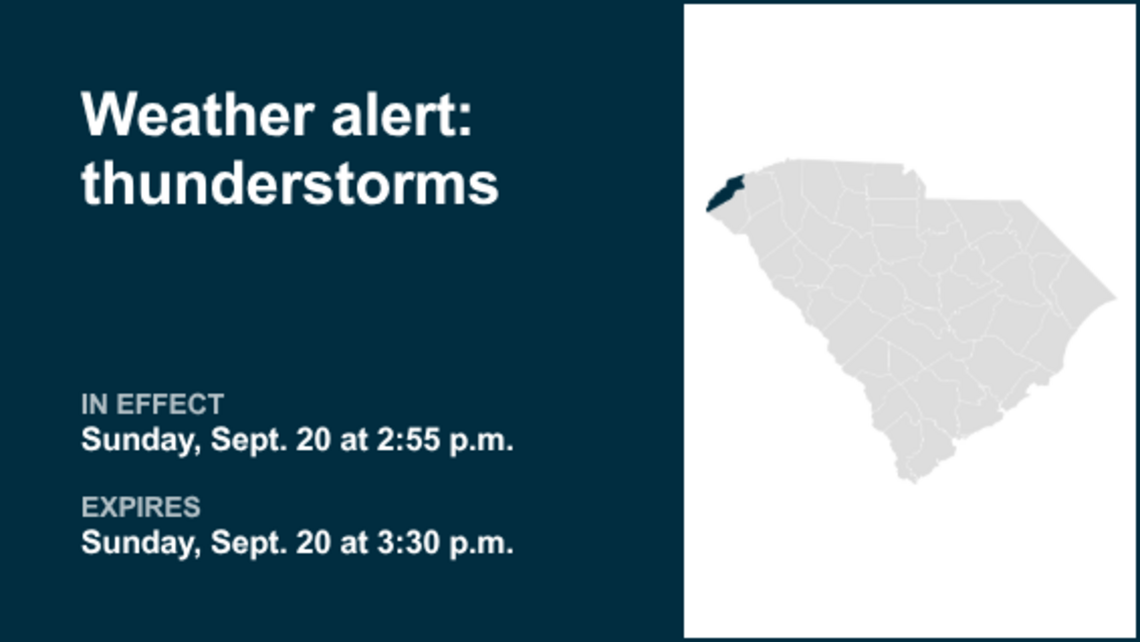UPDATE: Prepare for thunderstorms in Oconee Mountains and Greater Oconee 