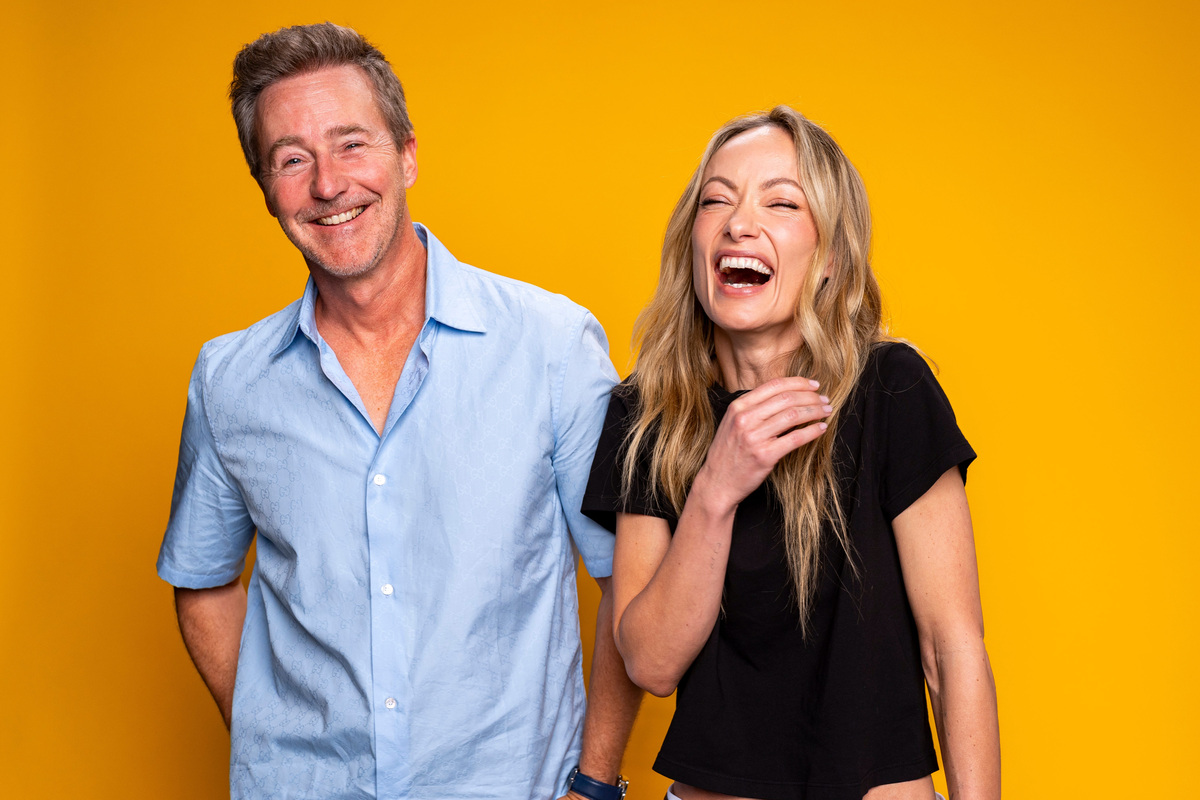 Edward Norton, left, and Olivia Wilde co-star in "The Invite," which Wilde also directed.