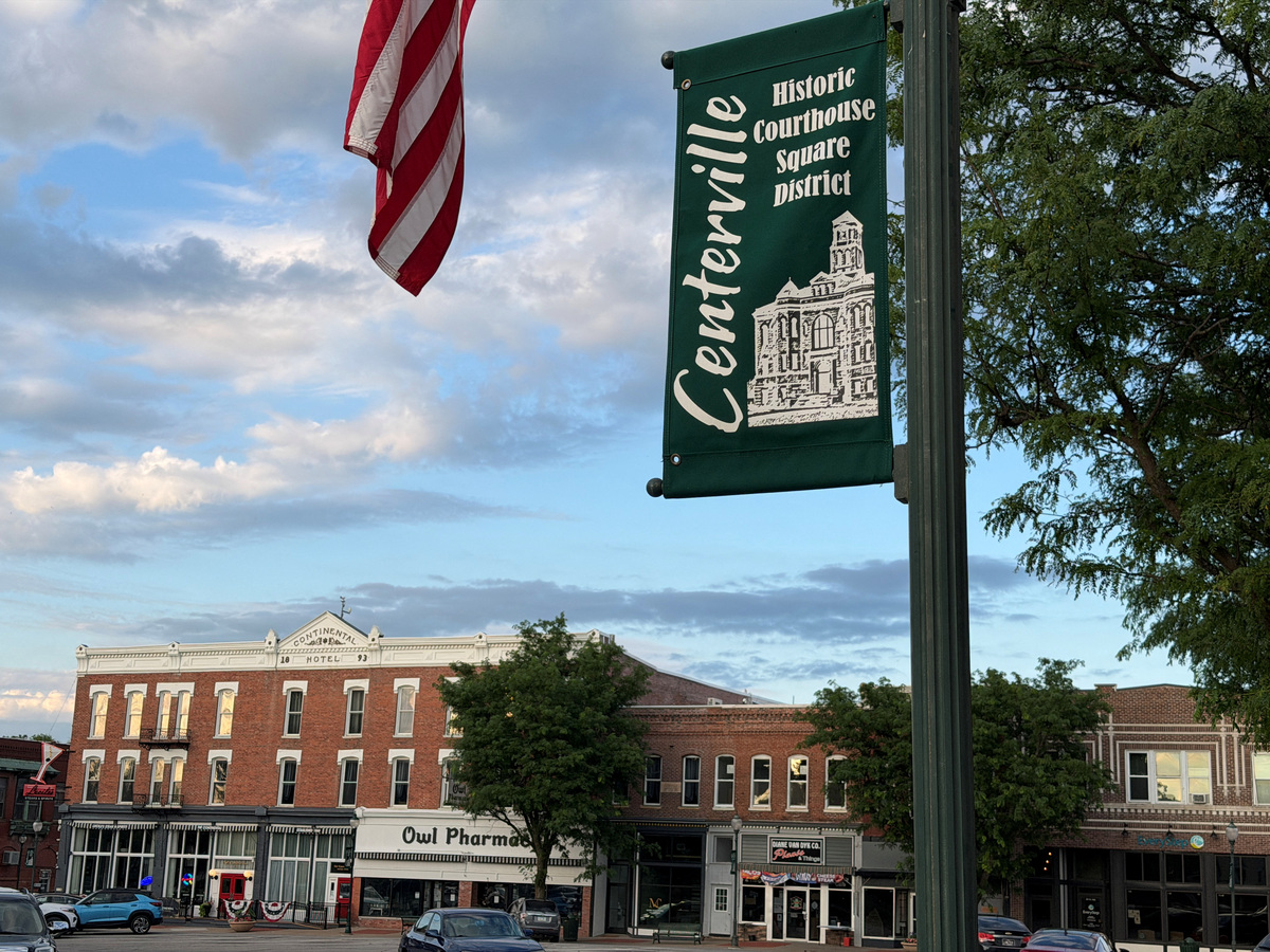 The historic town square in Centerville, Iowa, U.S., June 23, 2026. Picture taken with a mobile phone. REUTERS/Nathan Layne