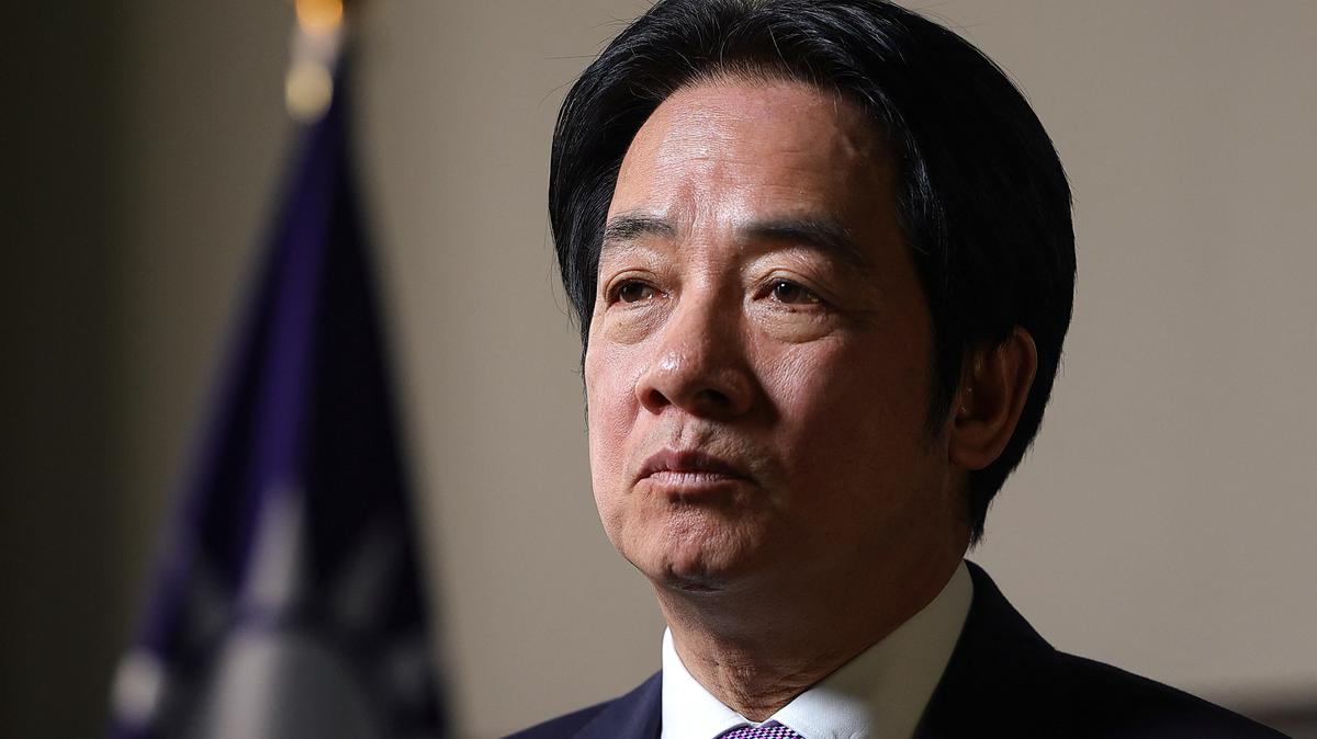 Taiwan's President Lai Ching-te attends an exclusive interview with AFP at the Presidential Office Building in Taipei on Feb. 10, 2026. (Yu Chen Cheng/AFP/Getty Images/TNS)