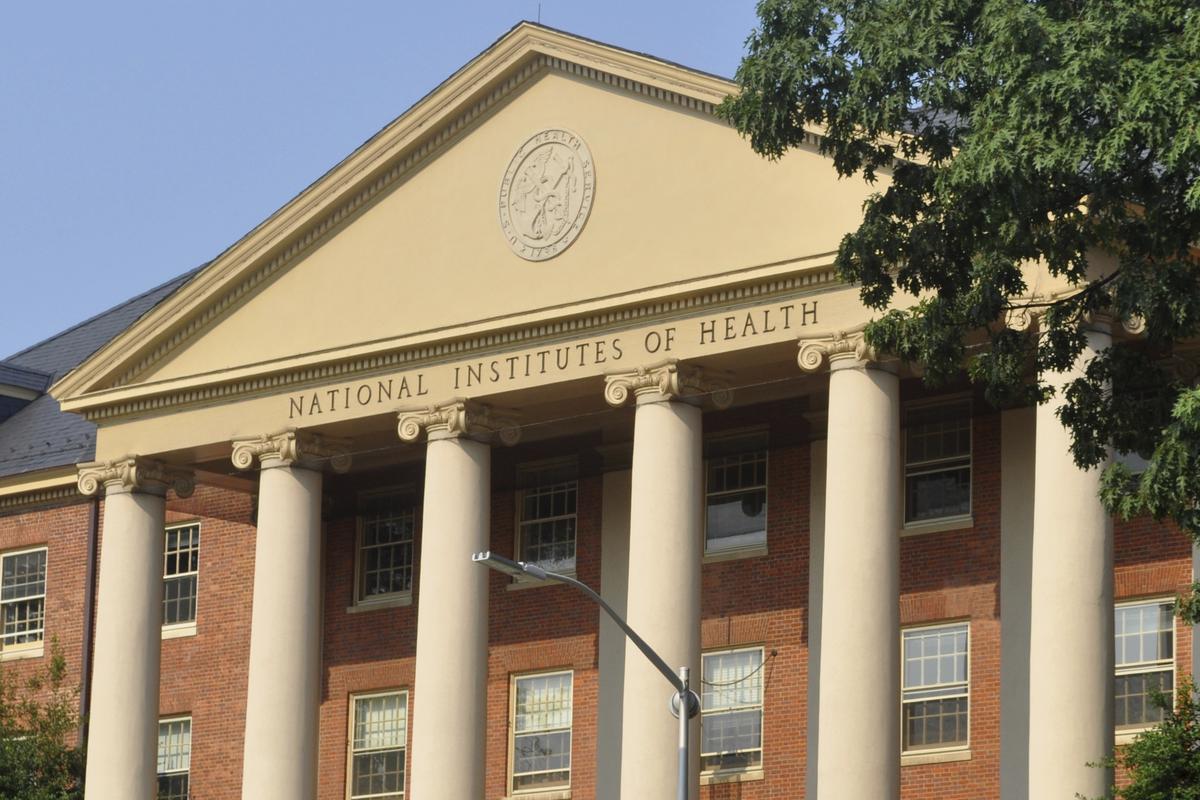  This photo provided by the National Institutes of Health shows the James H. Shannon Building on the NIH campus in Bethesda, Maryland, in 2015. (Lydia Polimeni/NIH via AP) 