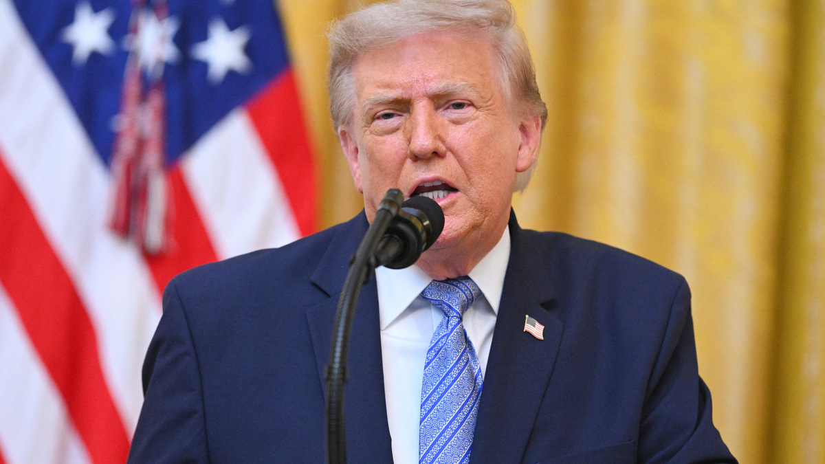U.S. President Donald Trump speaks about election security during an address to the nation from the East Room of the White House in Washington, D.C., U.S., July 16, 2026. SAUL LOEB/Pool via REUTERS