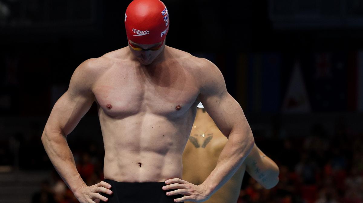 Benjamin Proud of Team Great Britain prepares to compete in the Men's 50m Butterfly Heats during the Singapore 2025 World Aquatics Championships at World Aquatics Championships Arena on July 27, 2025, in Singapore.