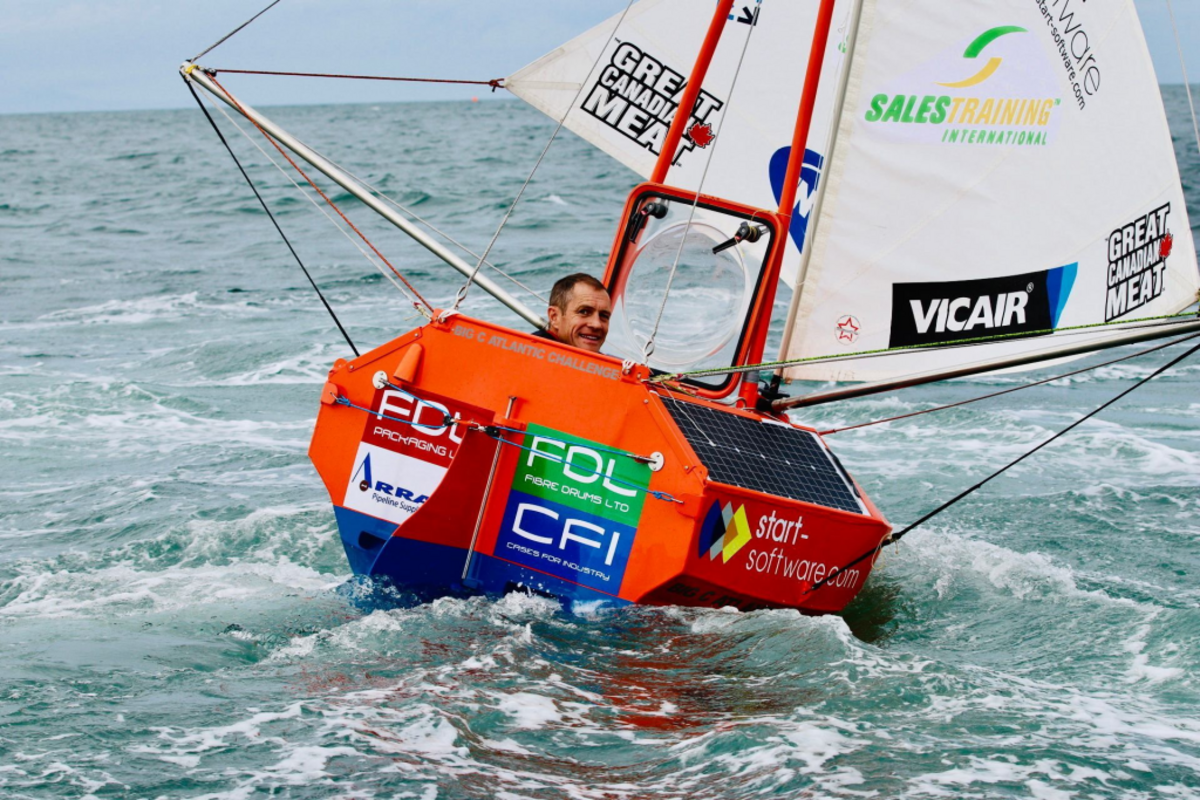  If successful, he will complete a perilous 1,900-mile solo crossing of "the pond" in his tiny yacht. (Paul Larkin via SWNS) 