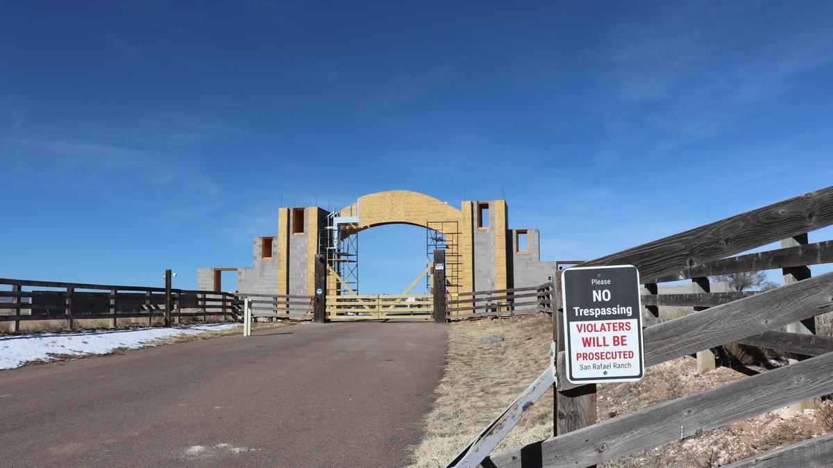 Epstein New Mexico Ranch. The entrance of the San Rafael Ranch, which was previously owned by Jeffrey Epstein and called the Zorro Ranch, is seen on January 31, 2026, near Stanley, New Mexico. 