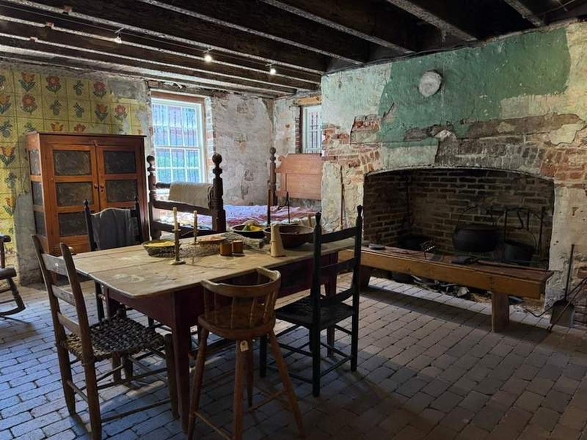  Original kitchen at the Davenport House Museum, preserved with period furnishings reflecting the lives of enslaved people who worked there. Photo credit: Sharon Kurtz 