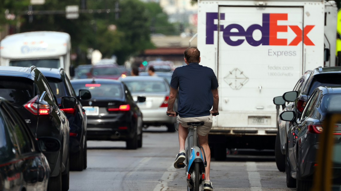 Chicago bike lane ticketing program records big fines against delivery companies 