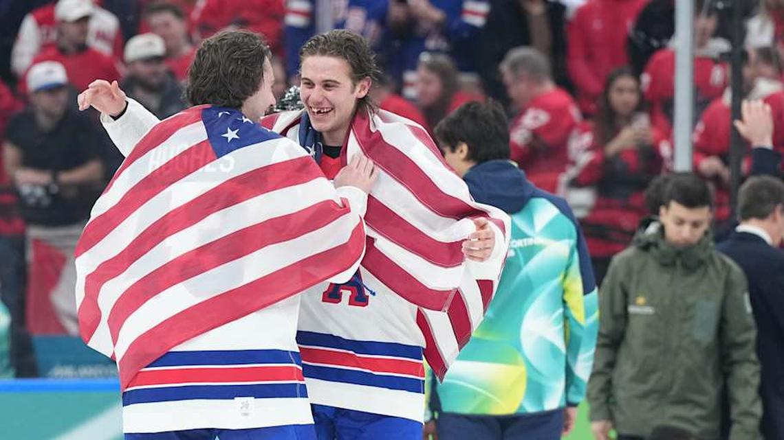 Quinn Hughes Had Heartwarming Reaction to Brother Jack's Olympic Golden Goal