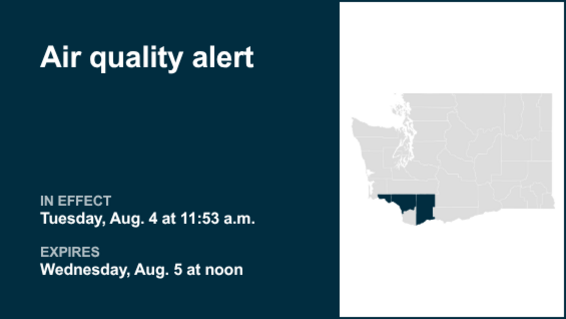 Air quality alert affecting Southwest Washington Wednesday 