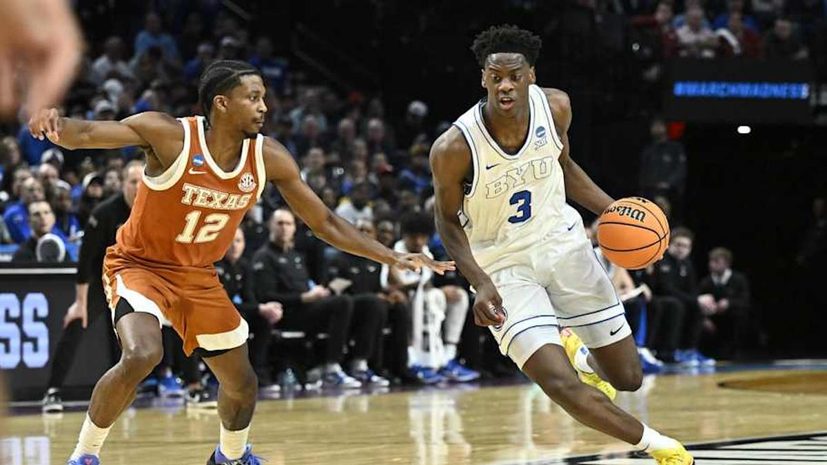  Former BYU forward AJ Dybantsa is among the favorites to go No. 1 in the NBA draft. | Craig Strobeck-Imagn Images 