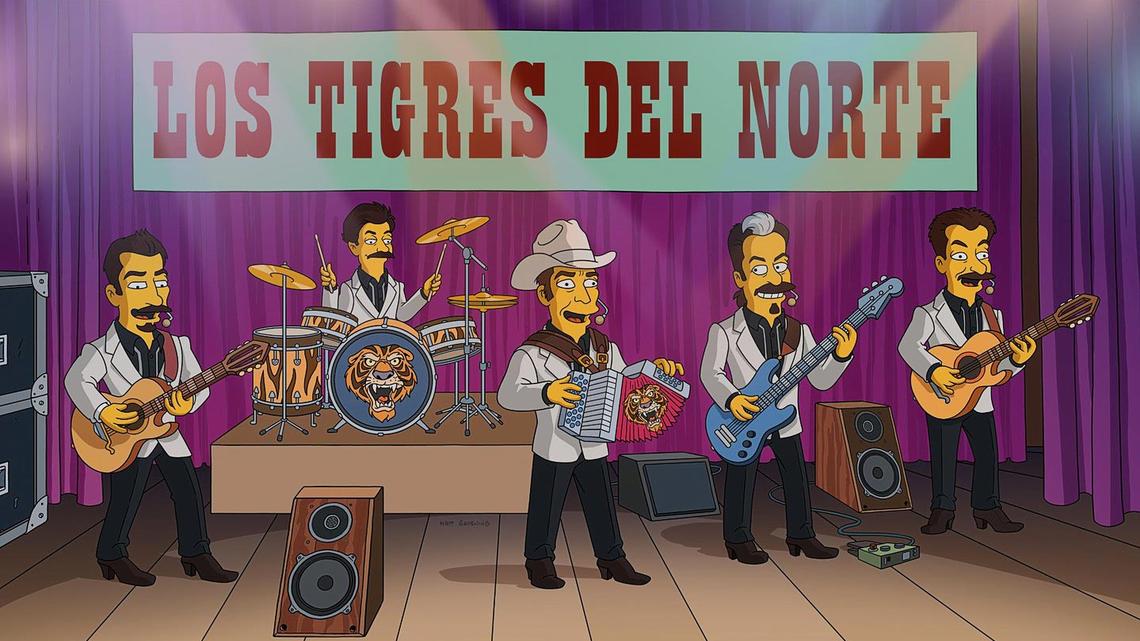 Los Tigres del Norte, Iñárritu y Humberto Vélez protagonizan 'Los Simpson'