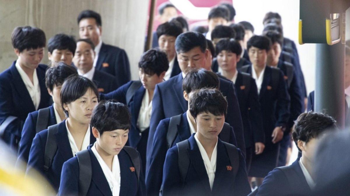 North Korean Naegohyang Women's FC soccer team arrives at the Incheon International Airport in Incheon, South Korea, 17 May 2026. North Korean Naegohyang Women's FC will face the South Korean Suwon FC Women in the semifinals of the AFC Women's Champions League on 20 May in Suwon. Photo by JEON HEON-KYUN / EPA