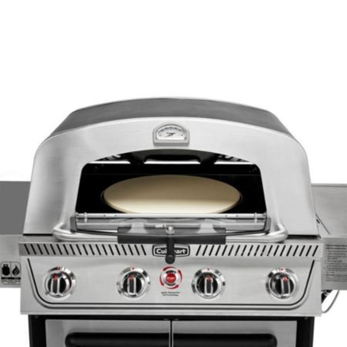 According to the United States Consumer Product Safety Commission, the glass window of the grill's pizza oven shatter.