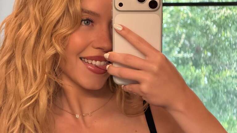 Sydney Sweeney Slays in a Black Lingerie While Wearing ‘SB' Necklace for BF 