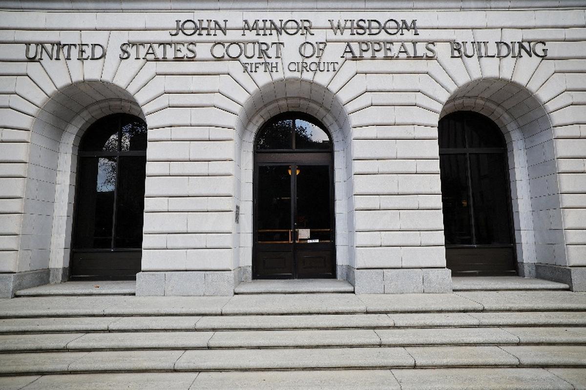 FILE PHOTO: The John Minor Wisdom United States Court of Appeals Building stands in New Orleans, Louisiana, U.S., February 7, 2025.   REUTERS/Brian Snyder/File Photo