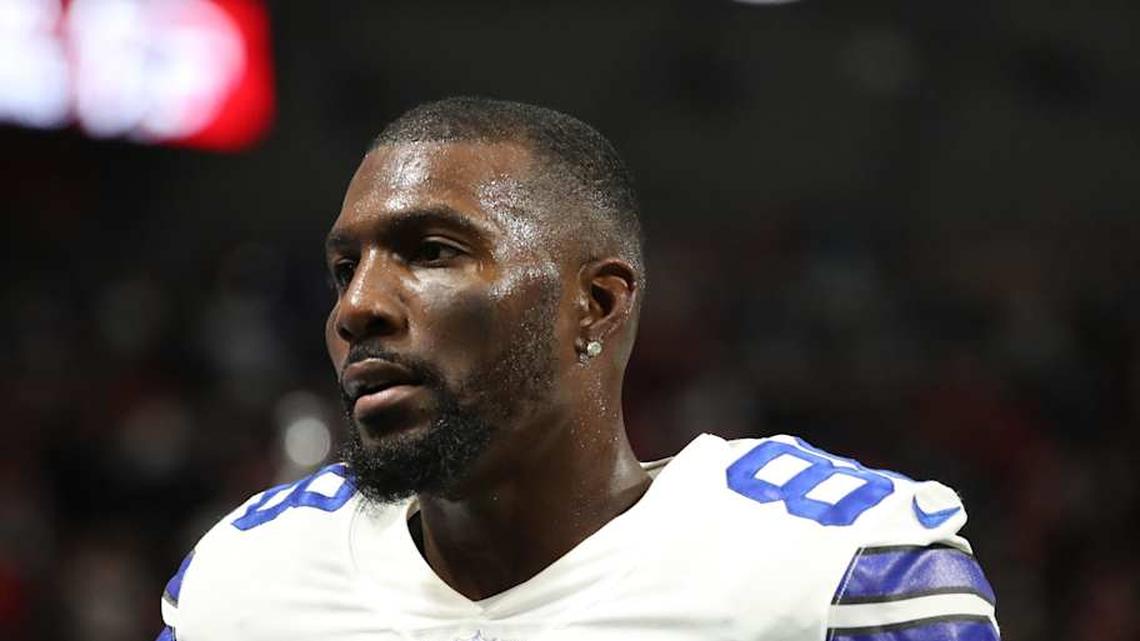  Nov 12, 2017; Atlanta, GA, USA; Dallas Cowboys wide receiver Dez Bryant (88) on the sideline in the fourth quarter against the Atlanta Falcons at Mercedes-Benz Stadium. Mandatory Credit: Jason Getz-Imagn Images | Jason Getz-Imagn Images 