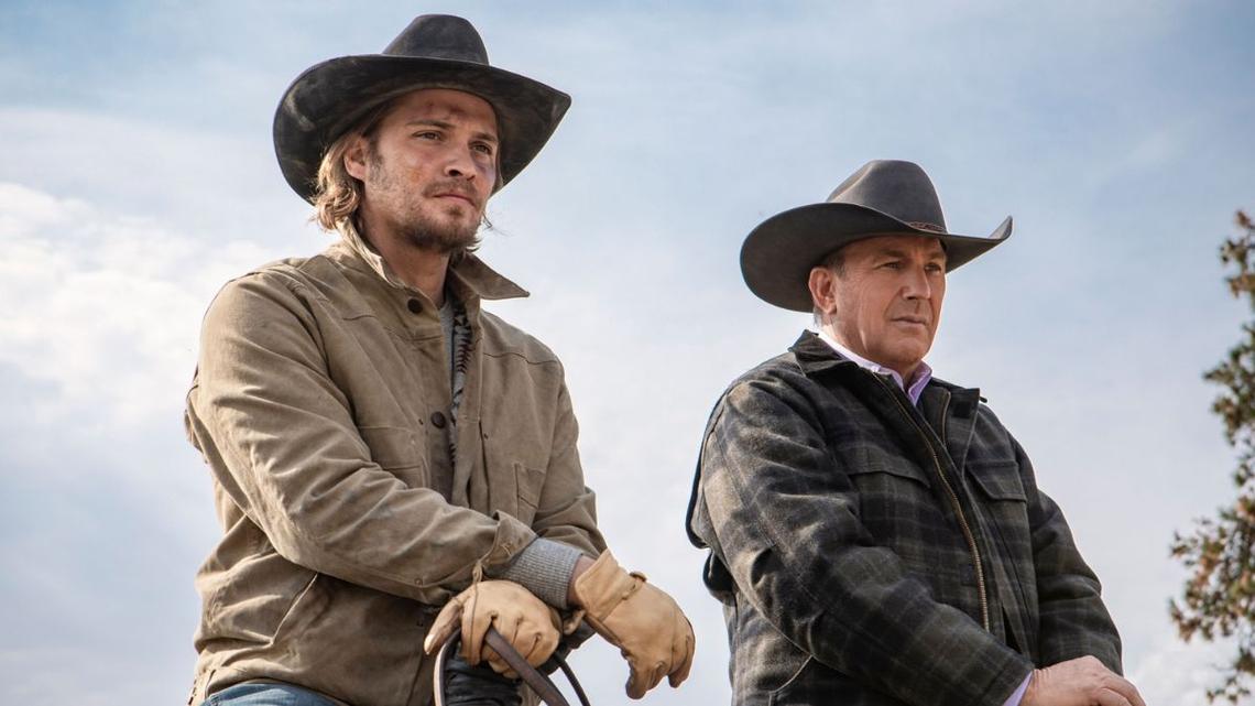 Luke Grimes and Kevin Costner in ‘Yellowstone’ Season 2Courtesy of the Everett Collection