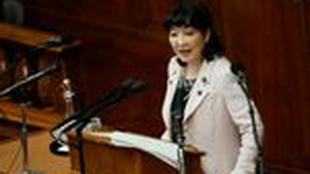 Japan's Finance Minister Satsuki Katayama speaks on the day Japan's Prime Minister Sanae Takaichi delivers her policy speech in the parliament, in Tokyo, Japan, February 20, 2026. REUTERS/Kim Kyung-Hoon